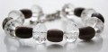 Armband hout en glas